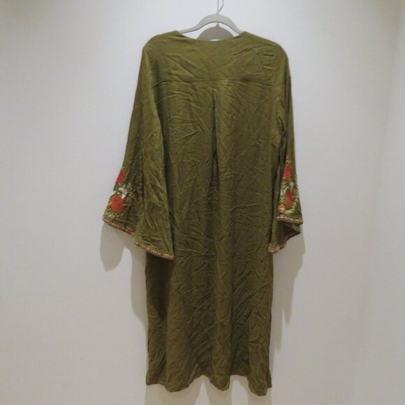 RITU KUMAR AARKE Afnan Festive Floral Embroidered Kaftan Maxi Dress Size M NWT - Picture 10 of 14